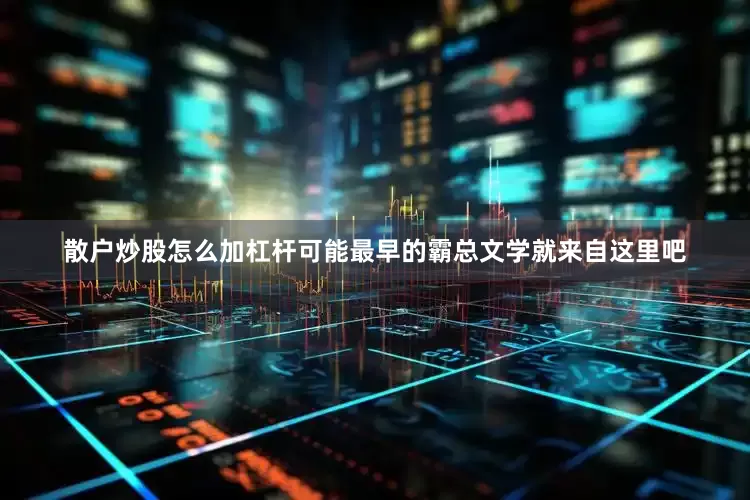 散户炒股怎么加杠杆可能最早的霸总文学就来自这里吧