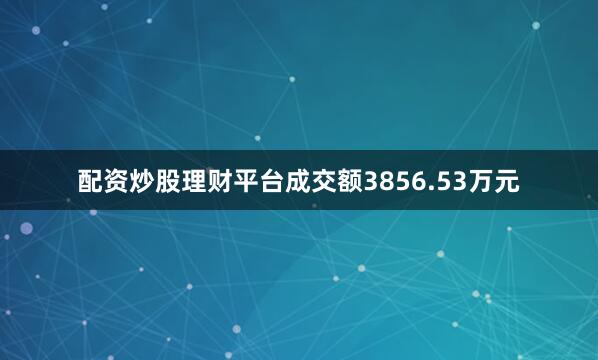 配资炒股理财平台成交额3856.53万元